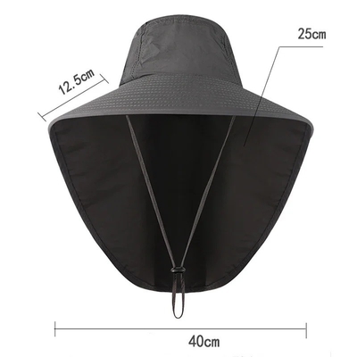 Sombrinha elegante de nylon chapéu de balde de pescador rápido UPF40 chapéu de pescador