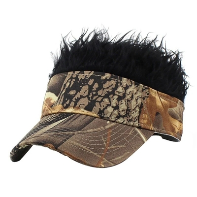 Novo Flair de Homem Cabelo Pico Visor de Sol Chapéu de Golf Engraçado Peruca Colorida Peaked Caps de Beisebol Ajustáveis