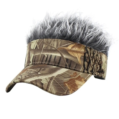 Novo Flair de Homem Cabelo Pico Visor de Sol Chapéu de Golf Engraçado Peruca Colorida Peaked Caps de Beisebol Ajustáveis