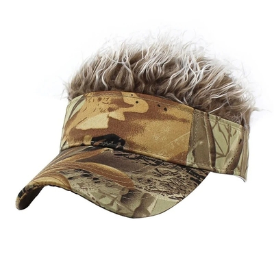 Novo Flair de Homem Cabelo Pico Visor de Sol Chapéu de Golf Engraçado Peruca Colorida Peaked Caps de Beisebol Ajustáveis