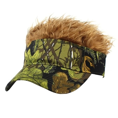 Novo Flair de Homem Cabelo Pico Visor de Sol Chapéu de Golf Engraçado Peruca Colorida Peaked Caps de Beisebol Ajustáveis