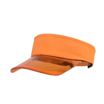 Chapéu de guarda-sol exterior visor logotipo personalizado Verão visor de sol chapéu visor transparente tampa