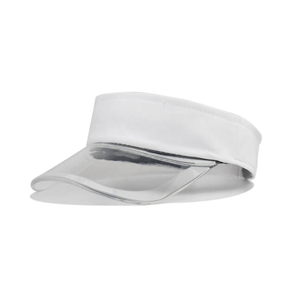 Chapéu de guarda-sol exterior visor logotipo personalizado Verão visor de sol chapéu visor transparente tampa