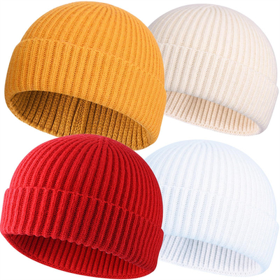 Chapéus de boné de tricô para adultos para ocasiões casuais Bordado/Jacquard/padrão em branco e circunferência do chapéu