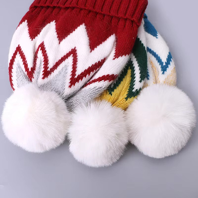 Capuzes bordados personalizados de Inverno de tricô com listras padronizadas