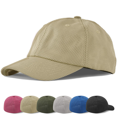 Capuz de beisebol de visor curvo de seis painéis em algodão para performance B2B