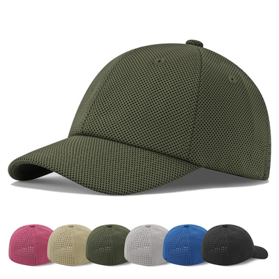 Capuz de beisebol de visor curvo de seis painéis em algodão para performance B2B