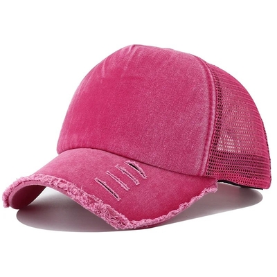 Chapéu de caminhão de alta qualidade personalizado Distressed Chapéu de caminhão de malha Chapéu de caminhão com logotipo personalizado