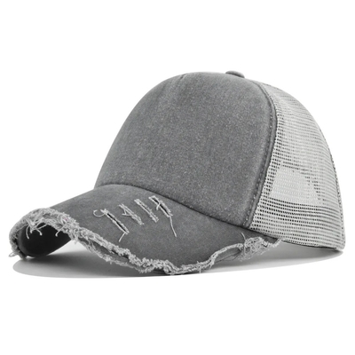 Chapéu de caminhão de alta qualidade personalizado Distressed Chapéu de caminhão de malha Chapéu de caminhão com logotipo personalizado