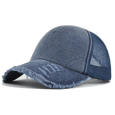 Chapéu de caminhão de alta qualidade personalizado Distressed Chapéu de caminhão de malha Chapéu de caminhão com logotipo personalizado
