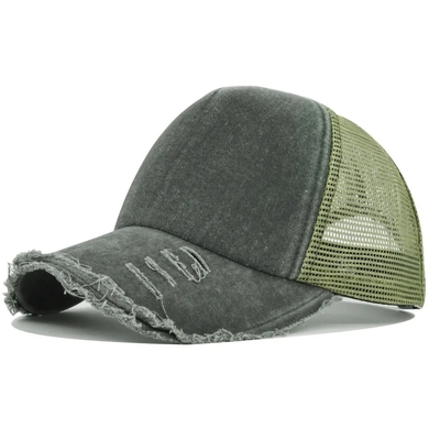 Chapéu de caminhão de alta qualidade personalizado Distressed Chapéu de caminhão de malha Chapéu de caminhão com logotipo personalizado