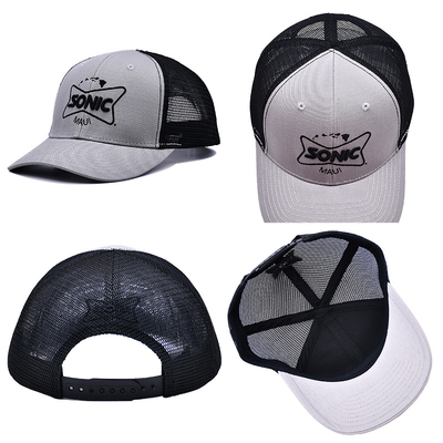 Atacado Snapback Trucker Hat 6 Panel Mesh Hats 3d bordado Custom Trucker Cap