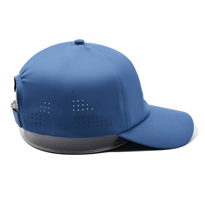 Atacado Grátis Plain 6 Panel Lightweight Quick Dry Sports Baseball Cap Performance Laser Cut Hole Sport Dad Hat