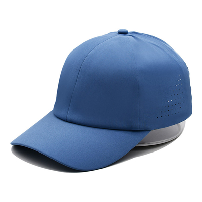 Atacado Grátis Plain 6 Panel Lightweight Quick Dry Sports Baseball Cap Performance Laser Cut Hole Sport Dad Hat