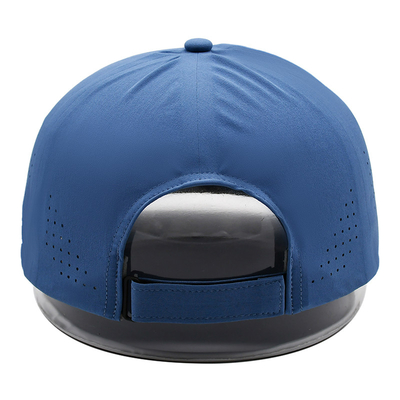 Atacado Grátis Plain 6 Panel Lightweight Quick Dry Sports Baseball Cap Performance Laser Cut Hole Sport Dad Hat