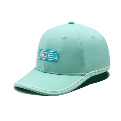 Peças sob medida de borracha de aço em PVC logotipo de beisebol chapéu 6 painel chapéus desportivos gorras