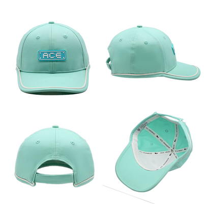 Peças sob medida de borracha de aço em PVC logotipo de beisebol chapéu 6 painel chapéus desportivos gorras