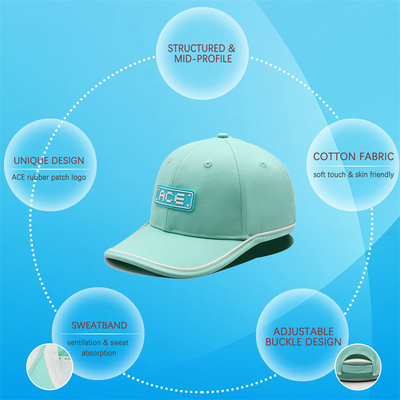 Peças sob medida de borracha de aço em PVC logotipo de beisebol chapéu 6 painel chapéus desportivos gorras