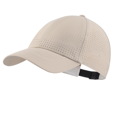 Gráfico Custom 6 Panel Unisex Laser Perforado Impermeável Baseball Golf Cap Hat Mesh Chapéus Desportivos