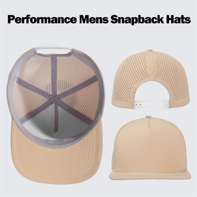 Rapido Laser Seco Golf Performance Snapback Chapéu Perforado Flat Cap Borda