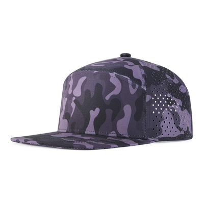 Chapéu Snapback personalizado Performance ajustável Laser Cut Hole Cap Snapback Perforado