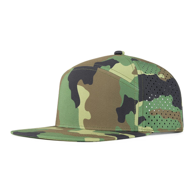 Chapéu Snapback personalizado Performance ajustável Laser Cut Hole Cap Snapback Perforado