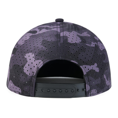 Chapéu Snapback personalizado Performance ajustável Laser Cut Hole Cap Snapback Perforado