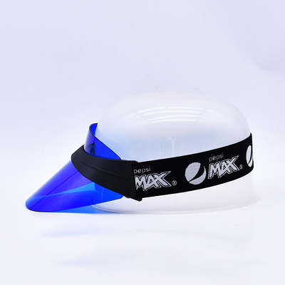 Capuzes de visor de plástico de PVC de alta qualidade Fabricantes de capuzes de beisebol de visor transparente personalizados