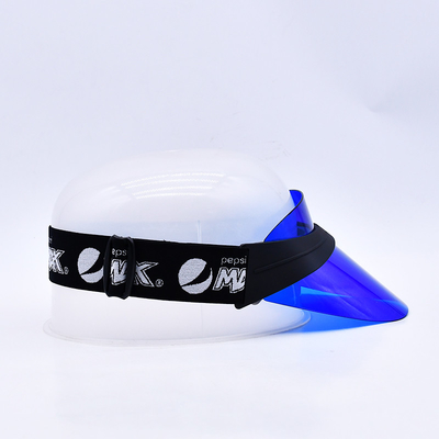 Capuzes de visor de plástico de PVC de alta qualidade Fabricantes de capuzes de beisebol de visor transparente personalizados