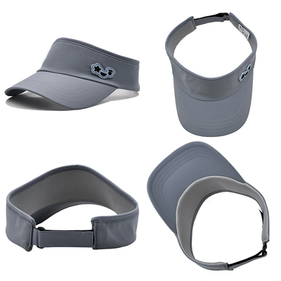 Verão Outdoor Correndo Visor Cap Sol Custom Cinza Visor Tennis Chapéu para Golf