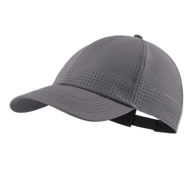 Gráfico Custom 6 Panel Unisex Laser Perforado Impermeável Baseball Golf Cap Hat Mesh Chapéus Desportivos