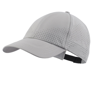 Gráfico Custom 6 Panel Unisex Laser Perforado Impermeável Baseball Golf Cap Hat Mesh Chapéus Desportivos