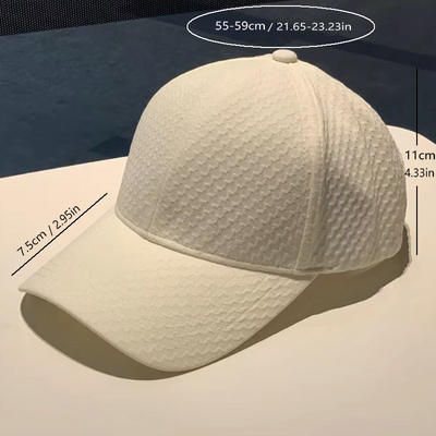 Boné de beisebol de 6 painéis de perfil alto unissex, leve, com proteção solar e secagem rápida