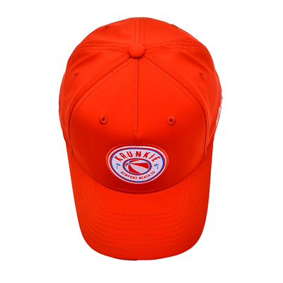 Design Personalizado OEM do Seu Próprio Logotipo em Borracha PVC 5 Painéis Boné Esportivo Masculino Feminino para Corrida, Chapéu de Golfe Vermelho de Nylon, Boné de Beisebol