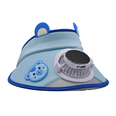 Chapéu de ventilador solar infantil coreano fofo de ursinho no atacado Chapéu personalizado para meninos e meninas ao ar livre, protetor solar, desenho animado, aba larga, viseira
