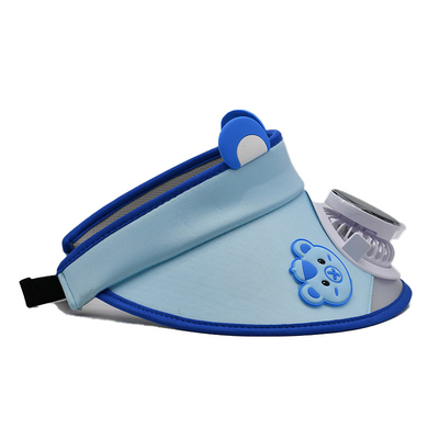 Chapéu de ventilador solar infantil coreano fofo de ursinho no atacado Chapéu personalizado para meninos e meninas ao ar livre, protetor solar, desenho animado, aba larga, viseira