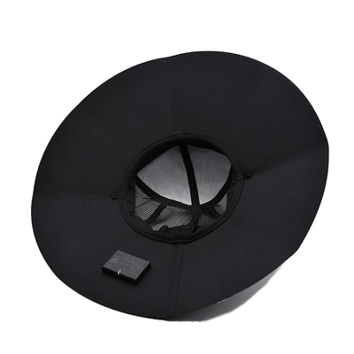Novo chapéu de balde solar personalizado para exterior, resistente a raios UV, portátil, recarregável, para camping, viagens, pesca e montanhismo