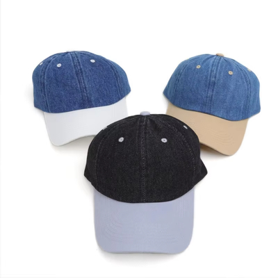 Boné de pai vintage de algodão com lavagem ácida e logotipo personalizado por atacado, boné de beisebol preto lavado esportivo de ganga ajustável