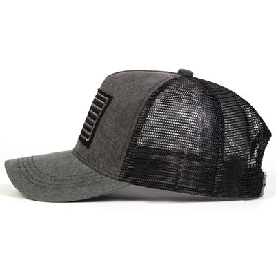 Unisex Bandeira Americana bordados Lavado Baseball Net Caps Primavera e Verão Outdoor Casual ajustável Chapéus Proteção solar Chapéu
