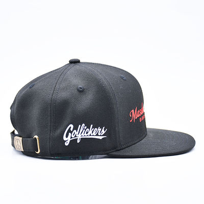 Boné Snapback de Hip Hop Esportivo com Aba Reta e Logotipo de Bordado Personalizado para Homens