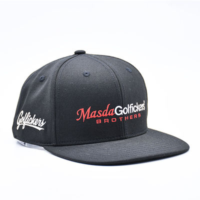 Boné Snapback de Hip Hop Esportivo com Aba Reta e Logotipo de Bordado Personalizado para Homens