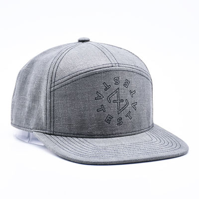 Boné Snapback Personalizado de 7 Painéis Bordado Estruturado Gorras aba reta Snap Back Hat