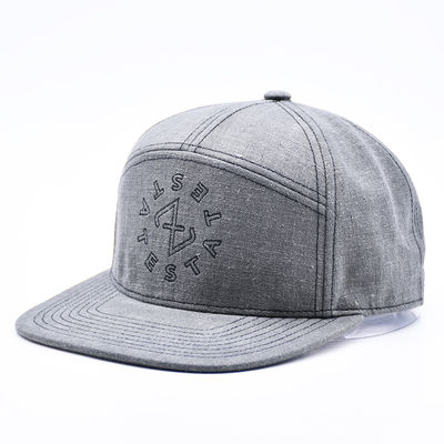Boné Snapback Personalizado de 7 Painéis Bordado Estruturado Gorras aba reta Snap Back Hat