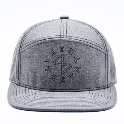 Boné Snapback Personalizado de 7 Painéis Bordado Estruturado Gorras aba reta Snap Back Hat