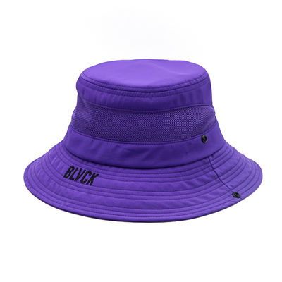 Chapéu de balde roxo fabricante logotipo de bordado personalizado design confortável para o exterior chapéu de balde de algodão