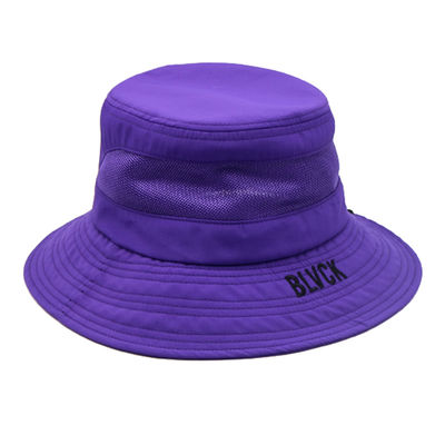 Chapéu de balde roxo fabricante logotipo de bordado personalizado design confortável para o exterior chapéu de balde de algodão