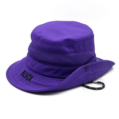 Chapéu de balde roxo fabricante logotipo de bordado personalizado design confortável para o exterior chapéu de balde de algodão