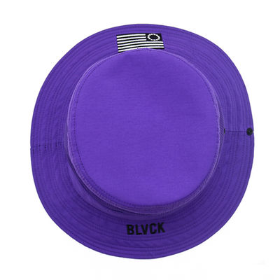 Chapéu de balde roxo fabricante logotipo de bordado personalizado design confortável para o exterior chapéu de balde de algodão