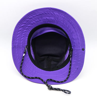 Chapéu de balde roxo fabricante logotipo de bordado personalizado design confortável para o exterior chapéu de balde de algodão