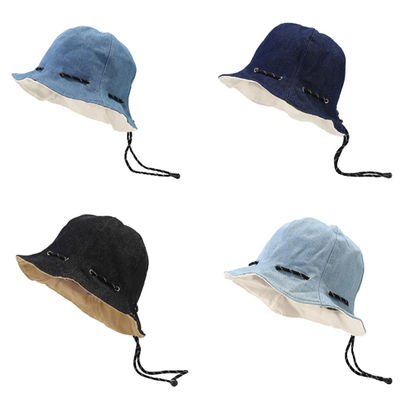 Chapéu de pescador de venda quente, por atacado, de primavera e verão, de uso transformado em saco, de algodão, adulto, unisexo, chapéu de balde reversível